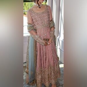 Nahema - XS / Powder pink and blue